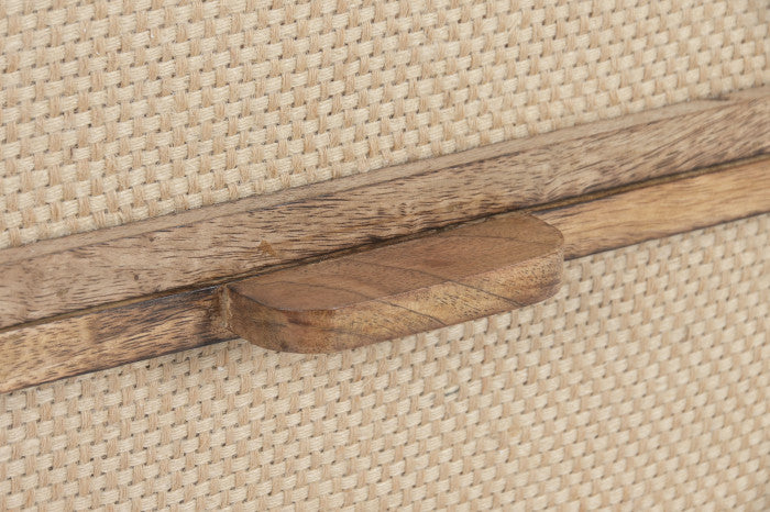 BEDSIDE TABLE MANGO JUTE 40X30X45 2 DRAWERS