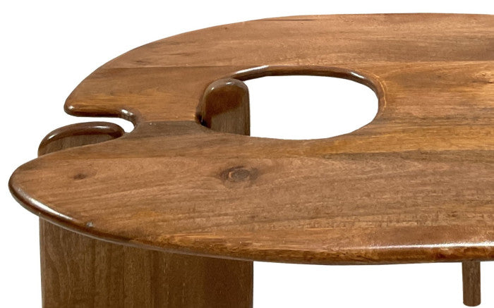 COFFEE TABLE MANGO 90X60X45 ABSTRACT BROWN