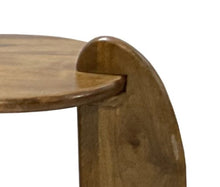 Cargar imagen en el visor de la galería, AUXILIARY TABLE MANGO 40X40X45 ABSTRACT BROWN