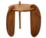 AUXILIARY TABLE MANGO 40X40X45 ABSTRACT BROWN