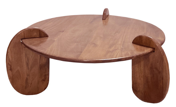 COFFEE TABLE MANGO 90X90X46 BROWN