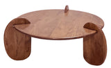 COFFEE TABLE MANGO 90X90X46 BROWN