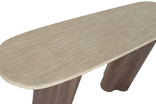 Cargar imagen en el visor de la galería, CONSOLE TABLE WOOD GRANITE 150X40X78 BROWN