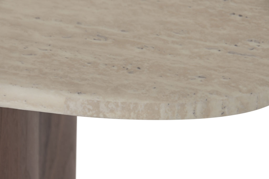 CONSOLE TABLE WOOD GRANITE 150X40X78 BROWN