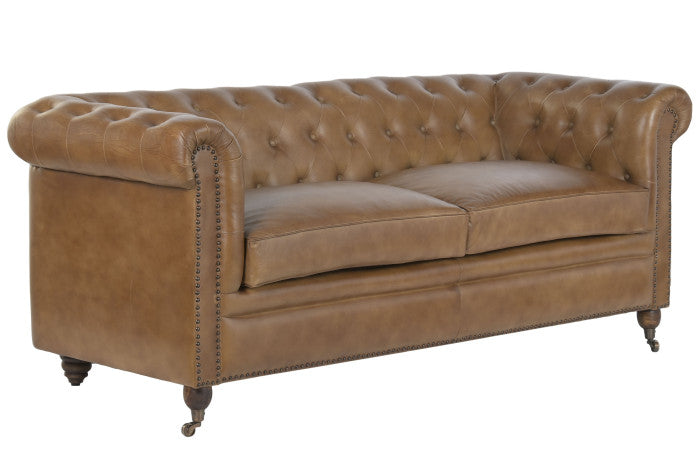 SOFA CHESTERFIELD LEATHER 190X77X80 3 SEATS