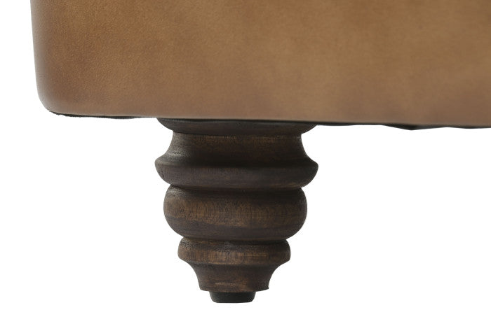 SOFA CHESTERFIELD LEATHER 190X77X80 3 SEATS