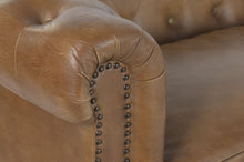 Carica l'immagine nel visualizzatore di Gallery, SOFA CHESTERFIELD LEATHER 190X77X80 3 SEATS