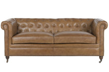 Carica l'immagine nel visualizzatore di Gallery, SOFA CHESTERFIELD LEATHER 190X77X80 3 SEATS