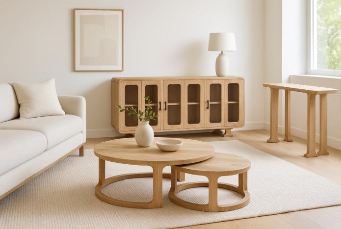 COFFEE TABLE SET 2 MANGO 90X90X45