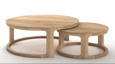 COFFEE TABLE SET 2 MANGO 90X90X45