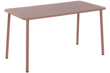Laden Sie das Bild in den Galerie-Viewer, TABLE SET 5 PP HIERRO E-COAT 140X70X75 TERRACOTTA