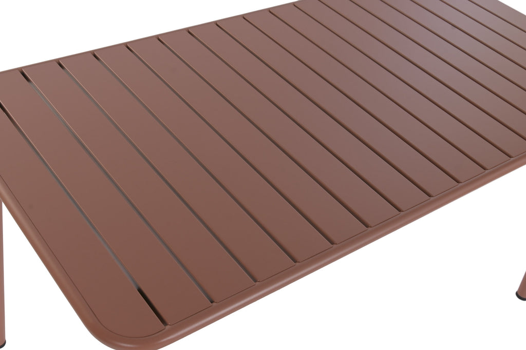 TABLE SET 5 PP HIERRO E-COAT 140X70X75 TERRACOTTA