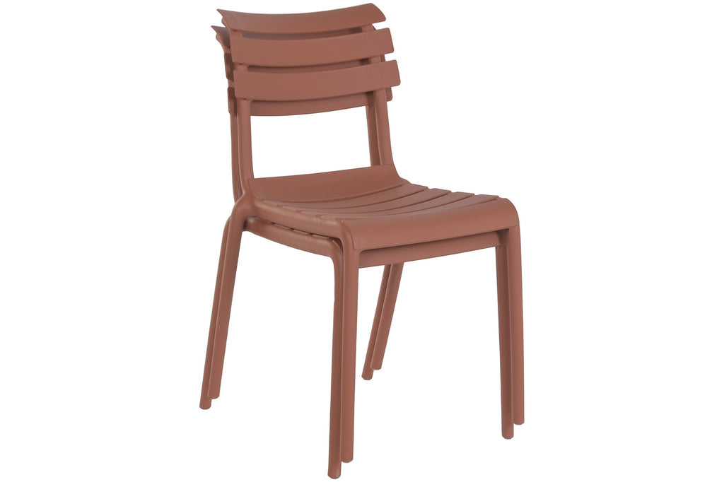 TABLE SET 5 PP HIERRO E-COAT 140X70X75 TERRACOTTA