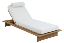 Carica l'immagine nel visualizzatore di Gallery, DECK CHAIR ALUMINIUM 210X90X35 RECLINING FAUX WOOD