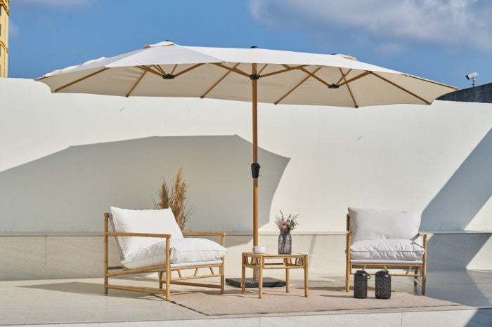 PARASOL STEEL POLYESTER 446X264X240 DOUBLE
