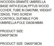 Carica l'immagine nel visualizzatore di Gallery, BASE SUNSHADE EUCALYPTUS CEMENT 50X50X38 32KG.