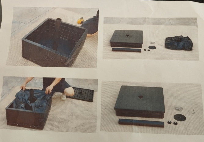 BASE SUNSHADE 53X53X30 55/66KG. BLACK