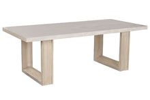 Laden Sie das Bild in den Galerie-Viewer, ELM/TRAVERTINE DINING TABLE