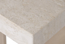 Laden Sie das Bild in den Galerie-Viewer, ELM/TRAVERTINE DINING TABLE