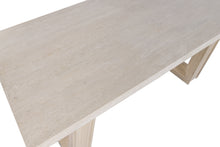 Laden Sie das Bild in den Galerie-Viewer, ELM/TRAVERTINE DINING TABLE