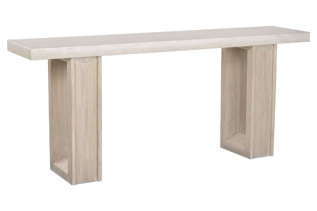 CONSOLE TABLE ELM MARBLE TRAVERTINE 180X38X76