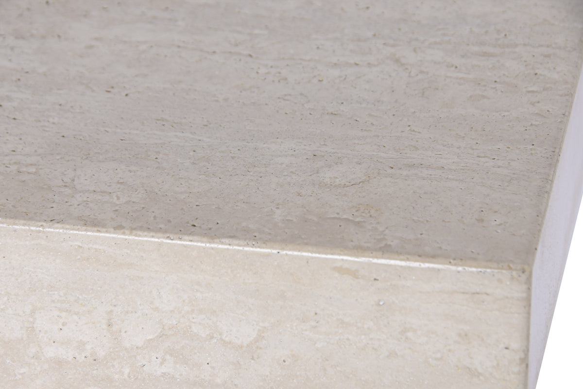 CONSOLE TABLE ELM MARBLE TRAVERTINE 180X38X76