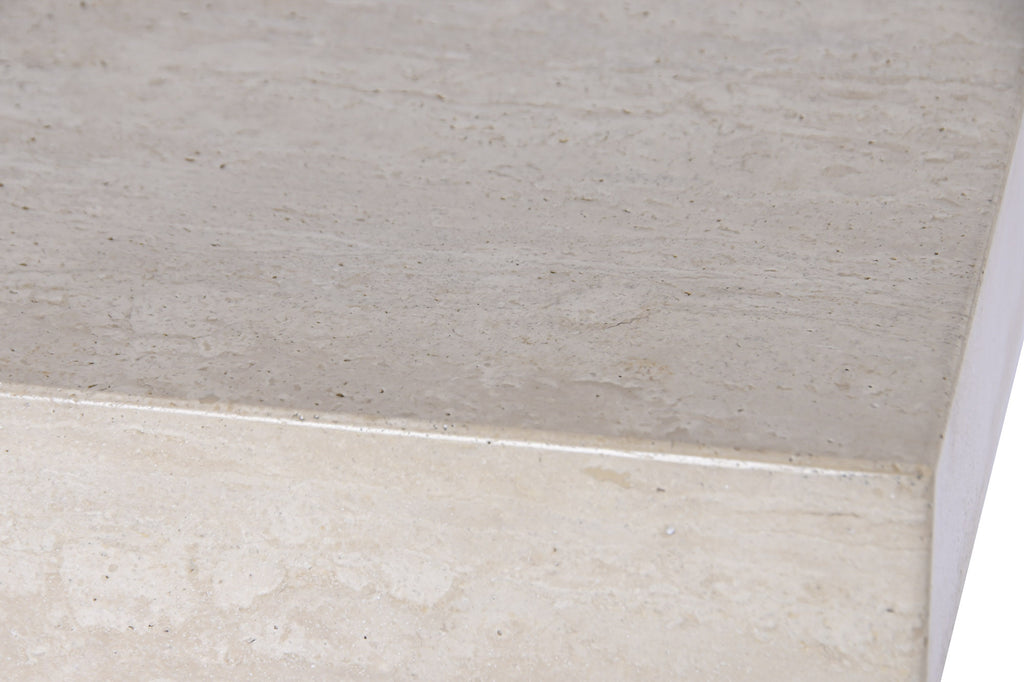 CONSOLE TABLE ELM MARBLE TRAVERTINE 180X38X76