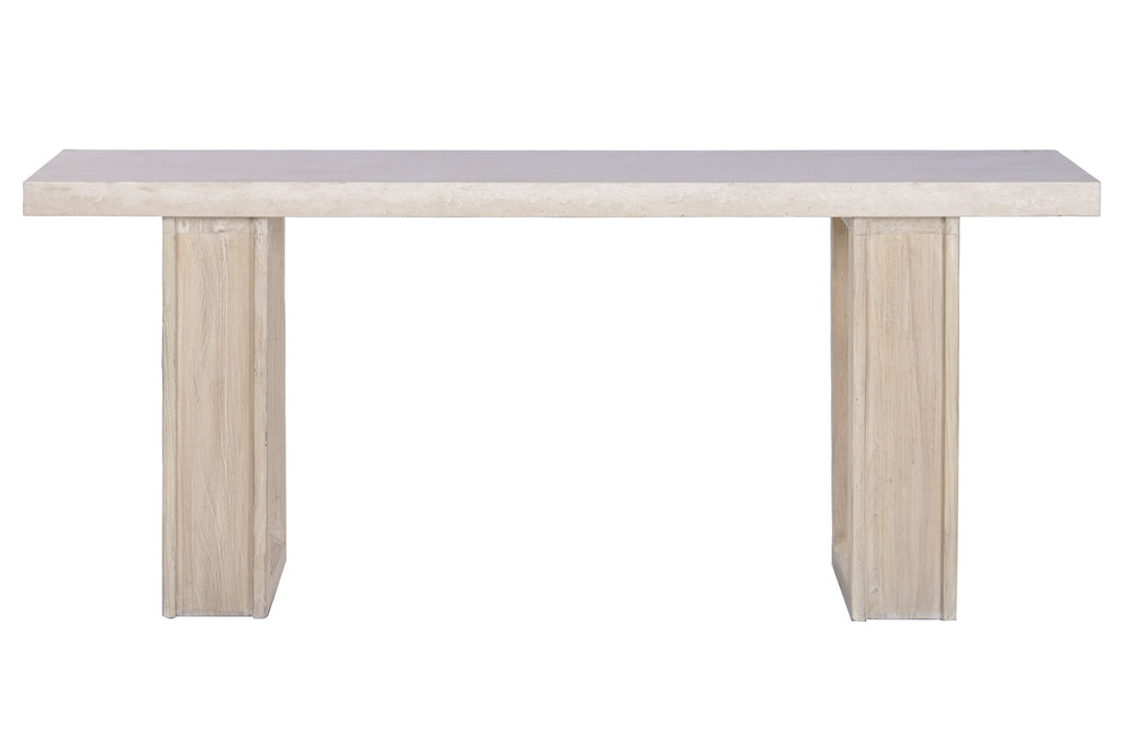 CONSOLE TABLE ELM MARBLE TRAVERTINE 180X38X76