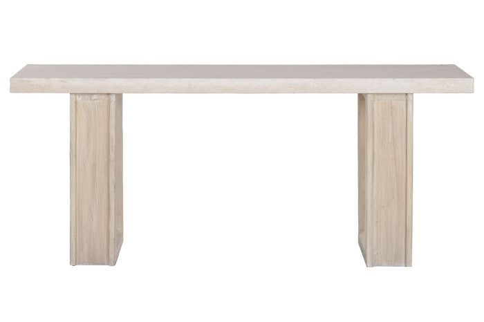 CONSOLE TABLE ELM MARBLE TRAVERTINE 180X38X76