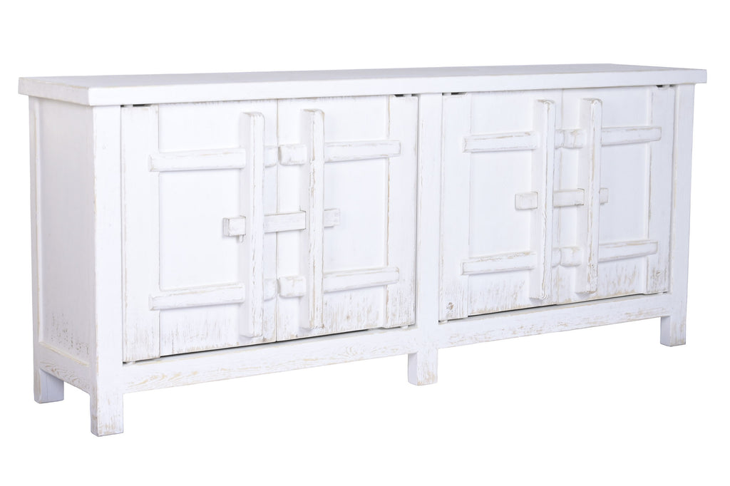 SIDEBOARD ELM 230X48X96 WHITE