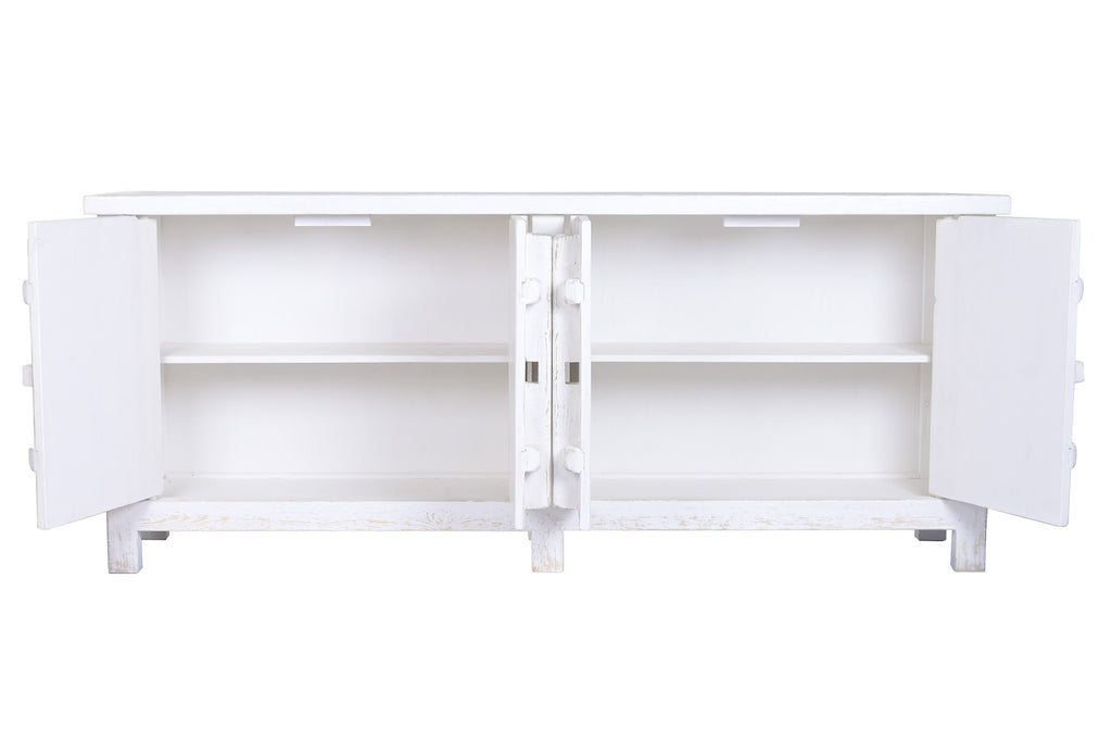 SIDEBOARD ELM 230X48X96 WHITE