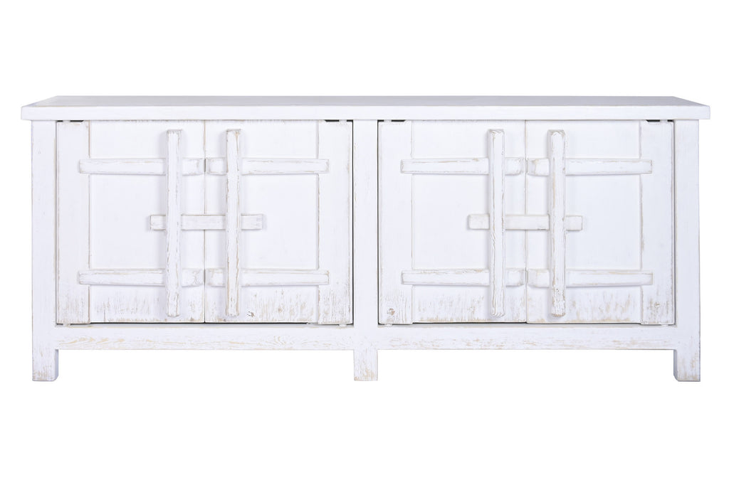 SIDEBOARD ELM 230X48X96 WHITE