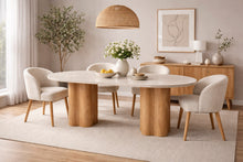 Load image into Gallery viewer, TABLE MDF GRANITE 180X90X75 LIGHT BROWN