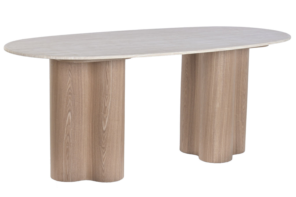 TABLE MDF GRANITE 180X90X75 LIGHT BROWN