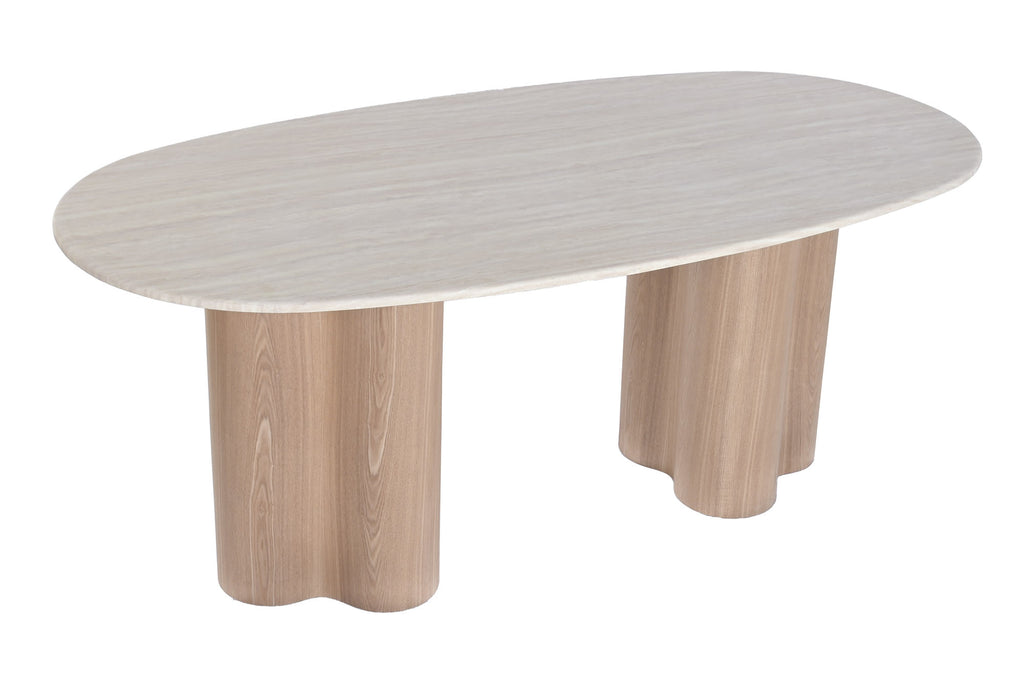 TABLE MDF GRANITE 180X90X75 LIGHT BROWN
