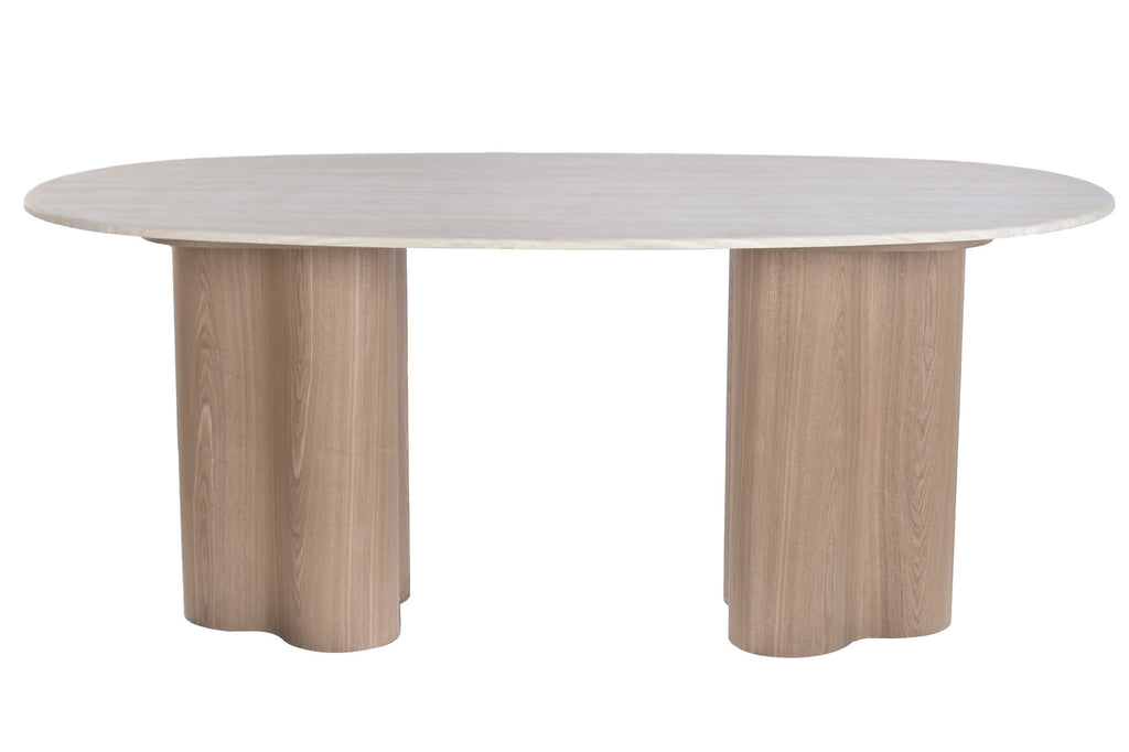 TABLE MDF GRANITE 180X90X75 LIGHT BROWN