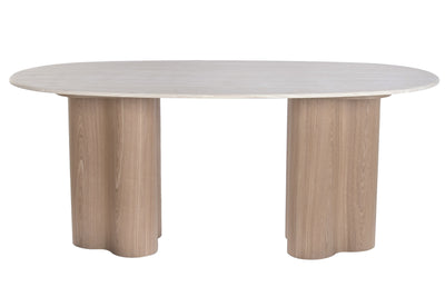 TABLE MDF GRANITE 180X90X75 LIGHT BROWN
