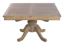 Cargar imagen en el visor de la galería, EXTENDABLE TABLE RECYCLED WOOD ELM 130X130X78 190x130 NATURAL