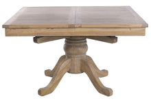 Cargar imagen en el visor de la galería, EXTENDABLE TABLE RECYCLED WOOD ELM 130X130X78 190x130 NATURAL