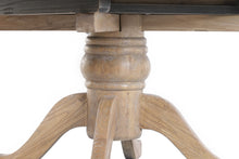 Cargar imagen en el visor de la galería, EXTENDABLE TABLE RECYCLED WOOD ELM 130X130X78 190x130 NATURAL