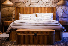 Load image into Gallery viewer, BED RECYCLED WOOD PINE TREE 195X215X120