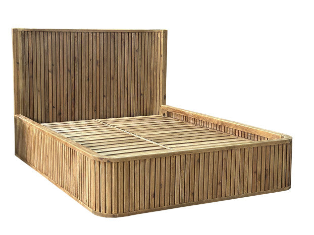 BED RECYCLED WOOD PINE TREE 195X215X120