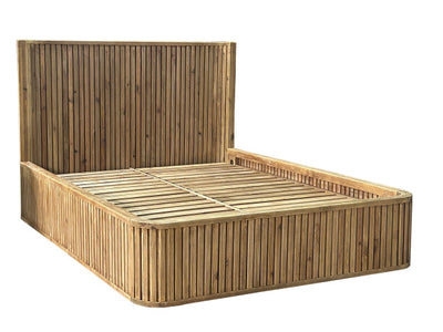 BED RECYCLED WOOD PINE TREE 195X215X120