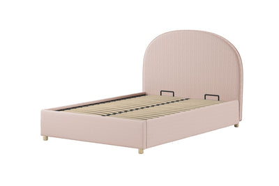 MOON STORAGE BED 140 X 200 CM BOUCLÉ PINK
