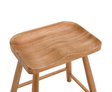 Laden Sie das Bild in den Galerie-Viewer, OAK BAR STOOL 60X72X75CM