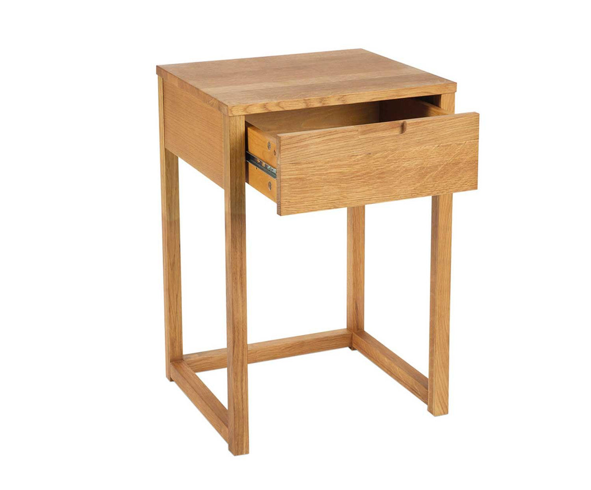 OAK WOOD BEDSIDE TABLE 45X40X60CM