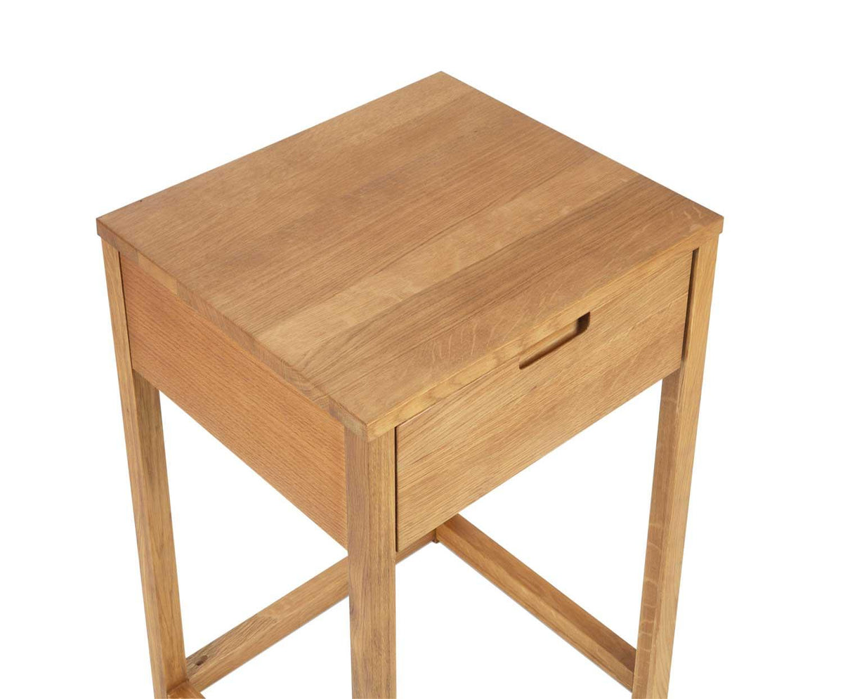 OAK WOOD BEDSIDE TABLE 45X40X60CM