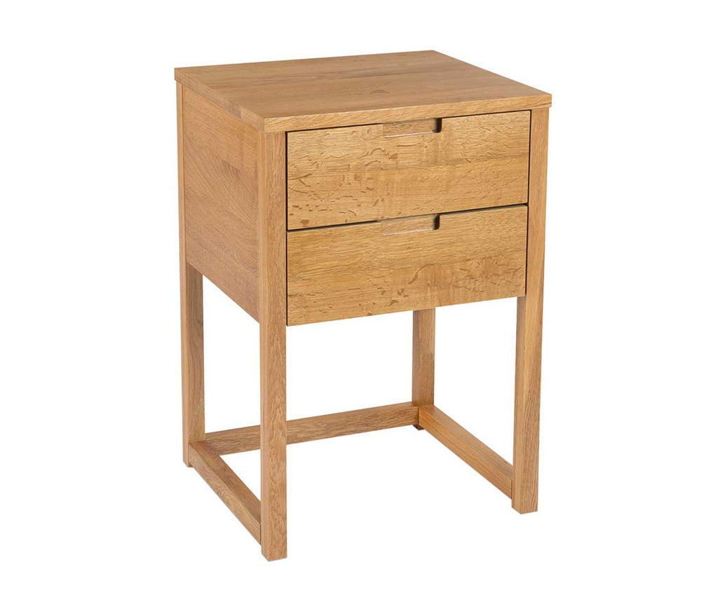OAK WOOD BEDSIDE TABLE 45X40X60CM