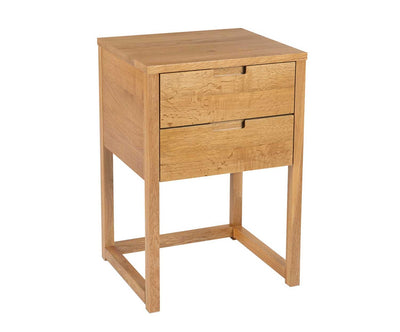 OAK WOOD BEDSIDE TABLE 45X40X60CM