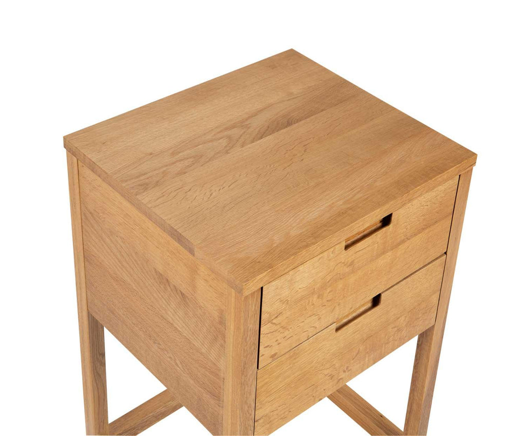 OAK WOOD BEDSIDE TABLE 45X40X60CM